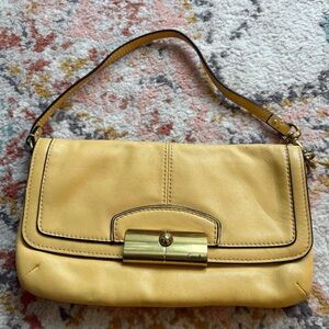 Yellow Leather Shoulder Bag